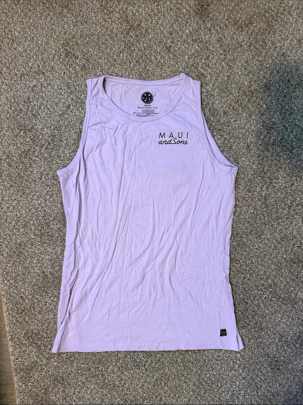 Maui and Sons Light Lilac Sleeveless Tank Top